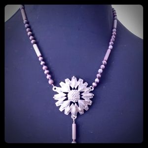 Artisan Beaded Necklace with Pendant